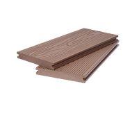Террасная доска ДПК ( 3D фактура дерева ) полнотелая двухсторонняя Светло-коричневый