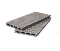 Террасная доска ДПК 3D+вельвет пустотелая двухсторонняя Серый