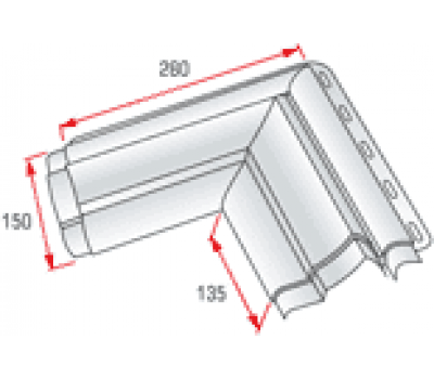 Угловой элемент наличника Модерн от производителя  Альта-профиль по цене 295 р
