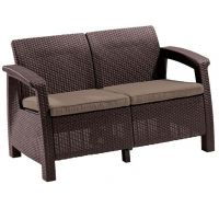 Диван Corfu love seat Коричневый